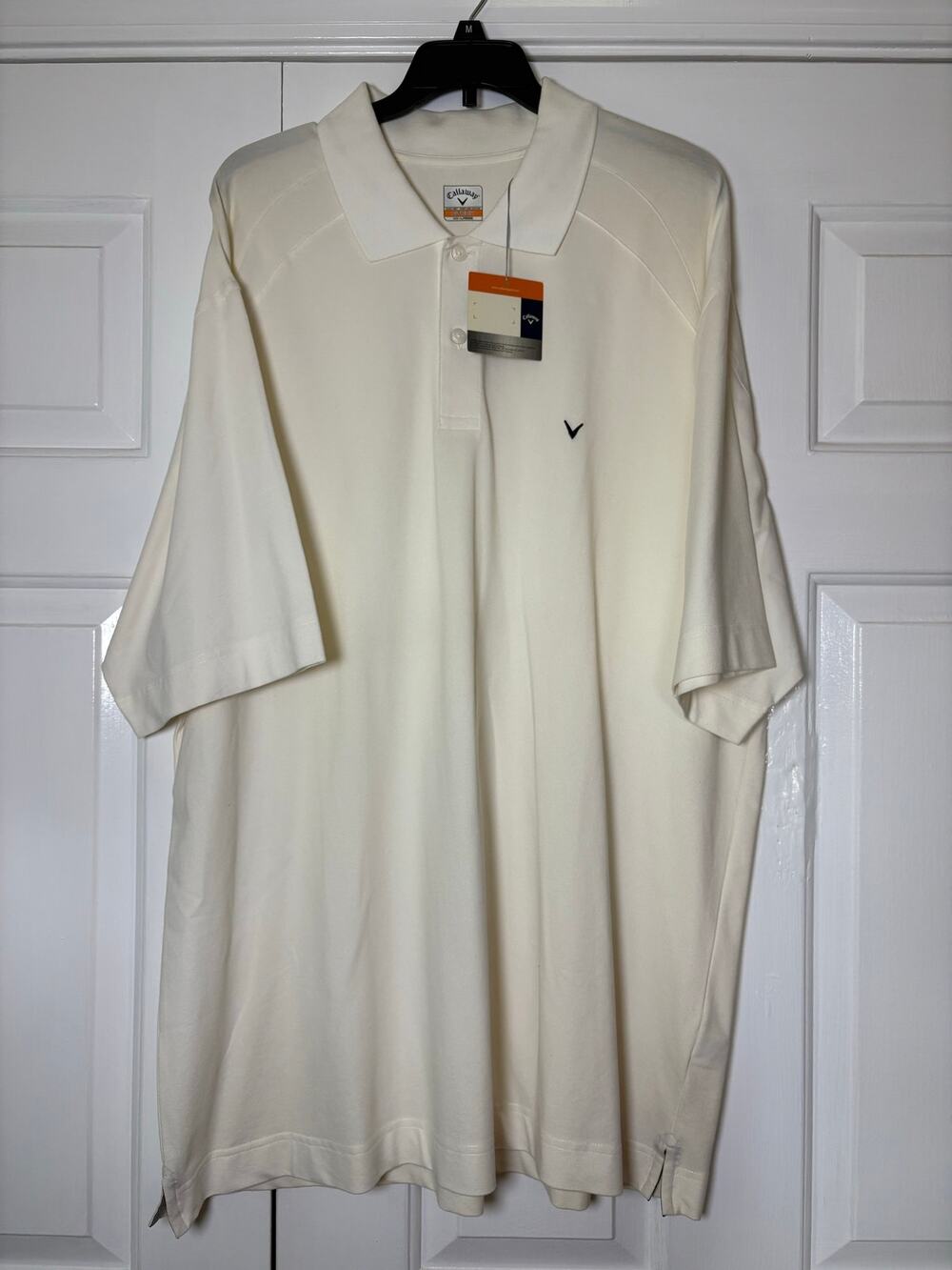 Callaway Men's XL and XXL BNWT Short Sleeve Polo Golf Shirt Lot Cream and Black